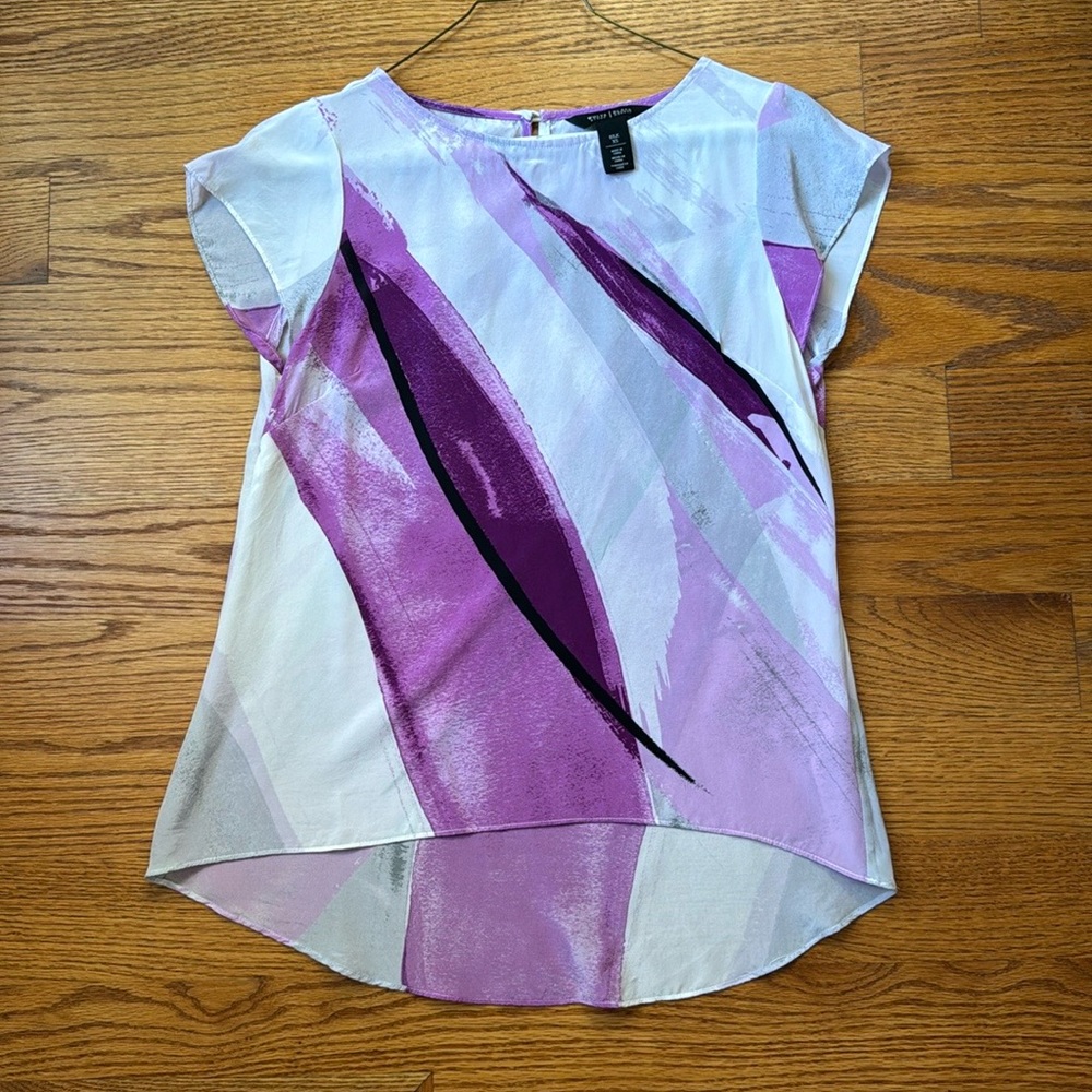 XS White House Black Market silk top
